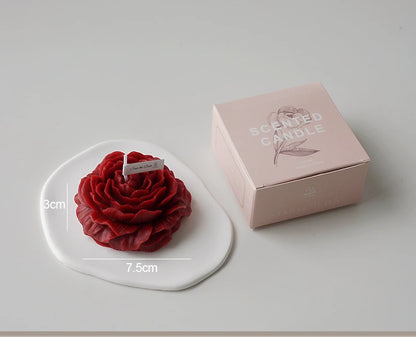 Low Temperature Peony Rose Heart Candle Handmade - Smarsty