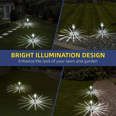 10 Pack Solar Powered Garden Lanterns for Pathway Lighting - Smarsty