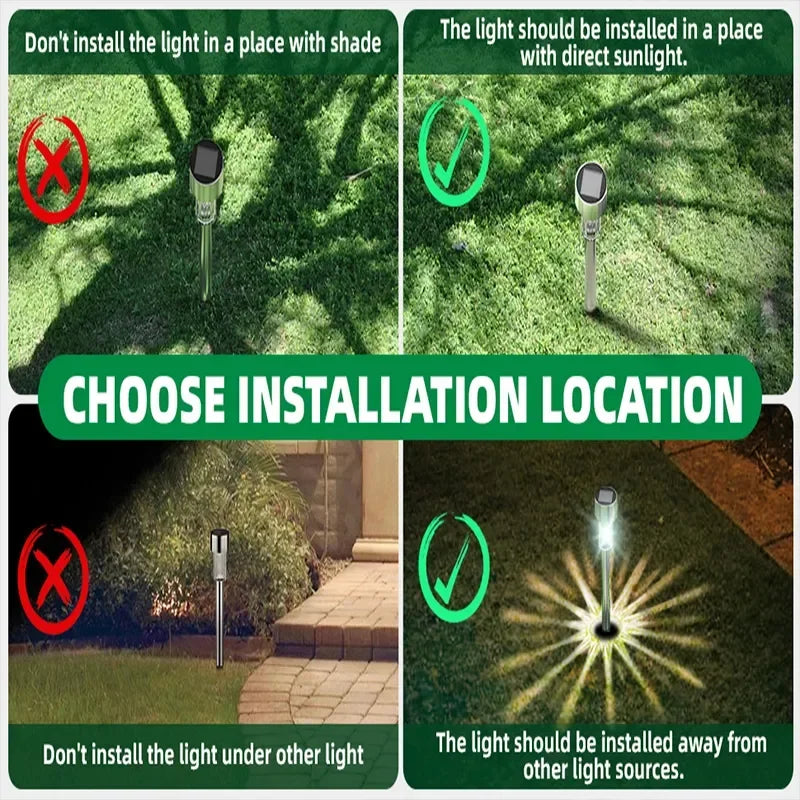 10 Pack Solar Powered Garden Lanterns for Pathway Lighting - Smarsty