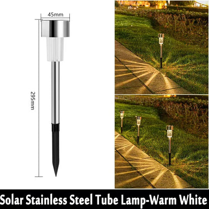 10 Pack Solar Powered Garden Lanterns for Pathway Lighting - Smarsty