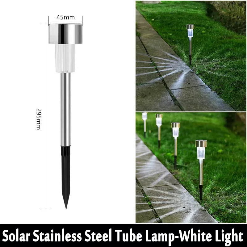 10 Pack Solar Powered Garden Lanterns for Pathway Lighting - Smarsty