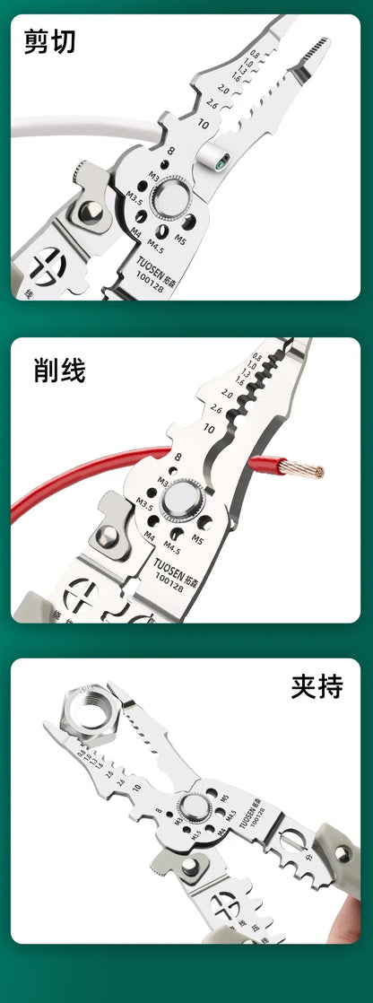 Adjustable Automatic Wire Stripper Crimper Tool for Precision - Smarsty