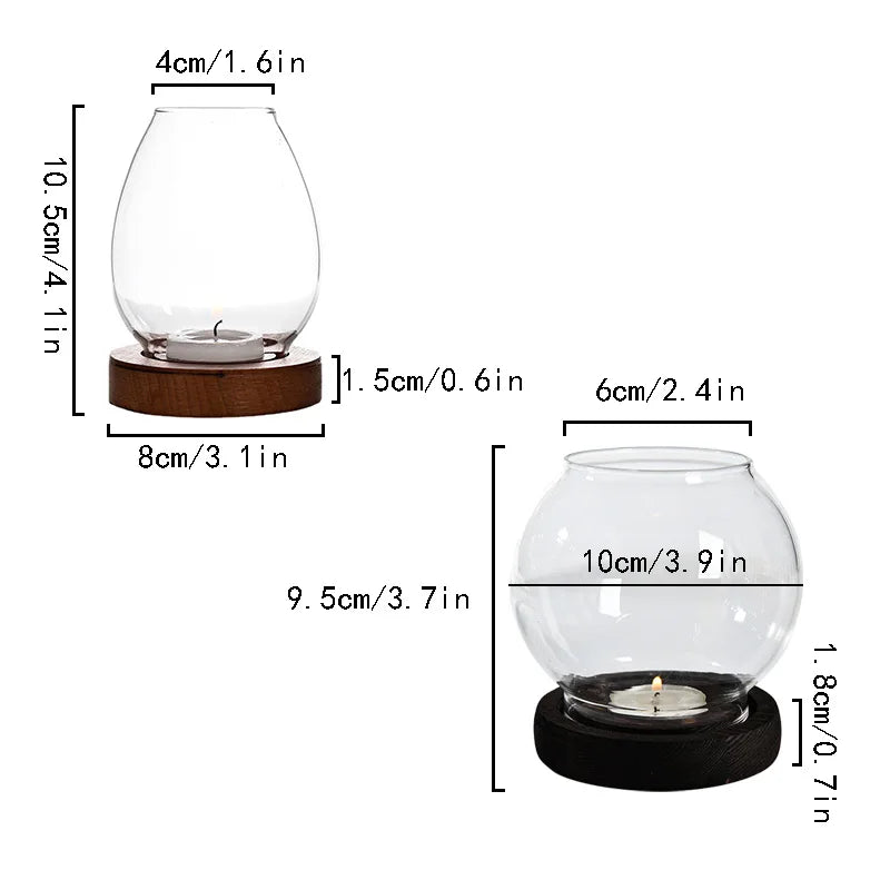Transparent Glass Tea Light Holder for Romantic Decor - Smarsty
