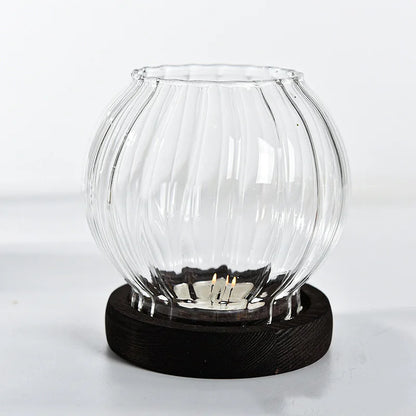 Transparent Glass Tea Light Holder for Romantic Decor - Smarsty