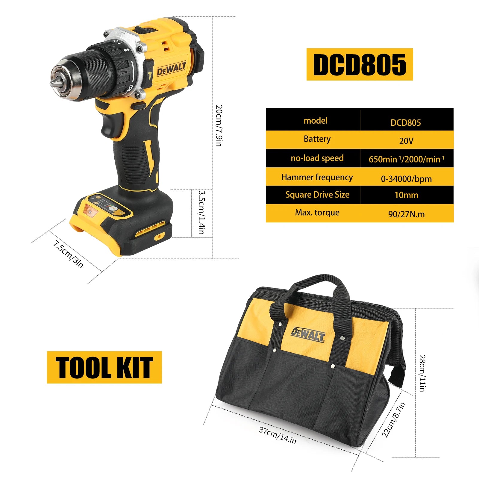 DeWalt Brushless Motor Screwdriver Electric Tool Kit - Smarsty