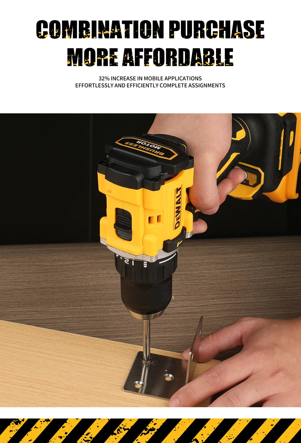 DeWalt Brushless Motor Screwdriver Electric Tool Kit - Smarsty
