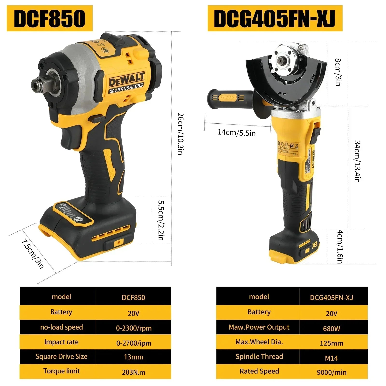 DeWalt Electric Wrench and Angle Grinder Tool Set - Smarsty