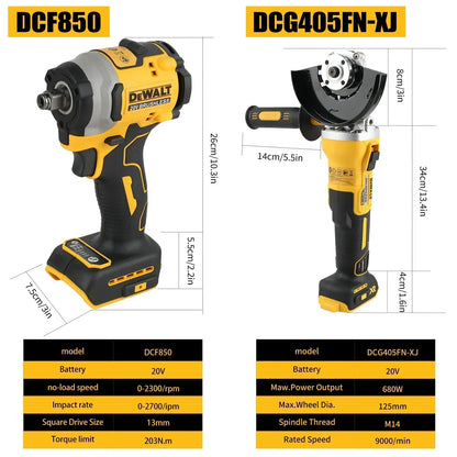 DeWalt Electric Wrench and Angle Grinder Tool Set - Smarsty