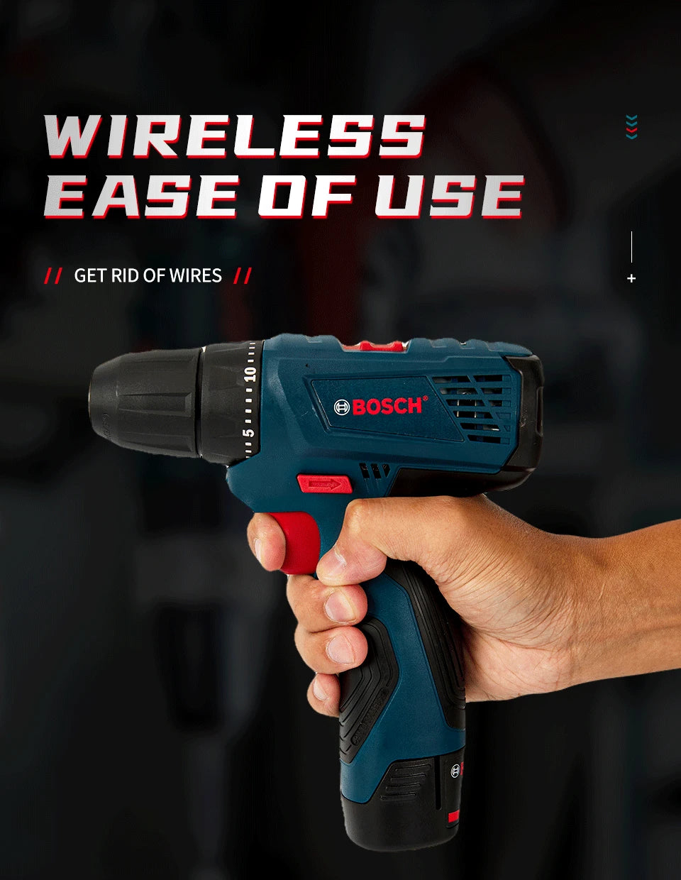 Bosch 12V Cordless Electric Drill for Home DIY - Smarsty