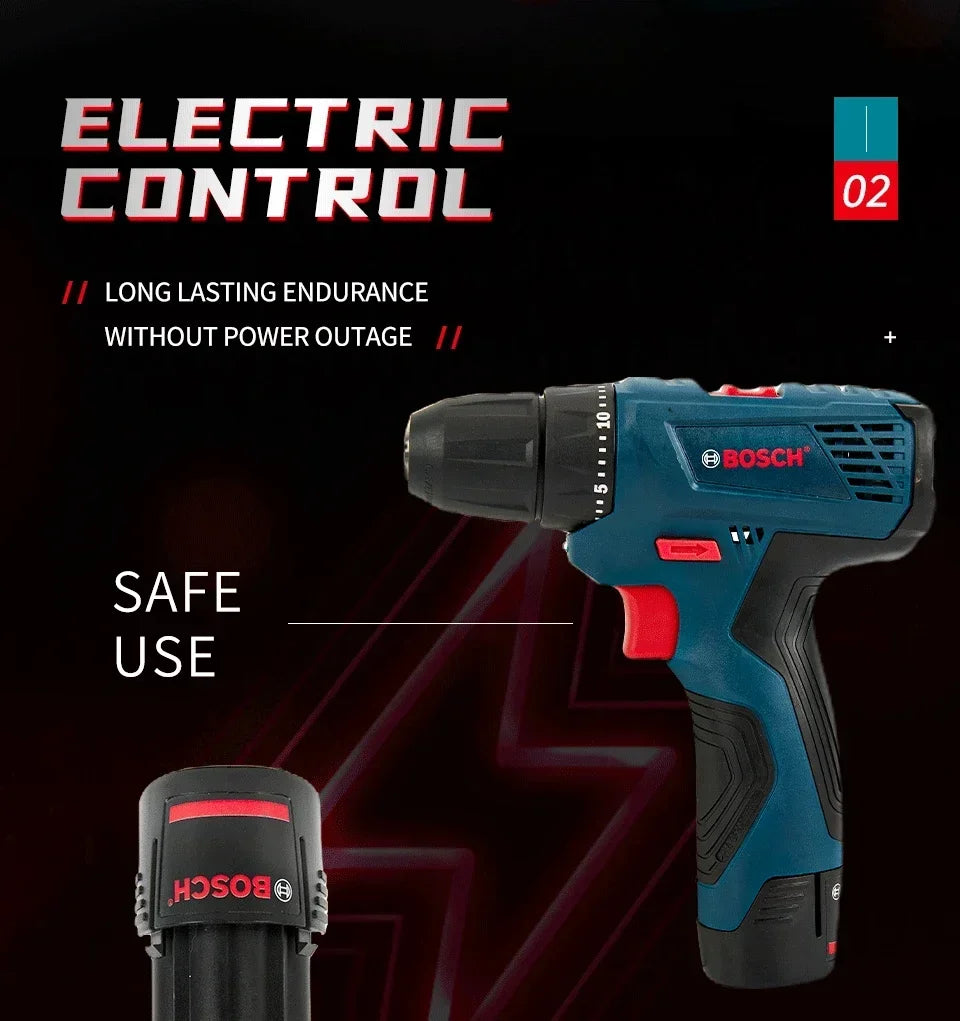 Bosch 12V Cordless Electric Drill for Home DIY - Smarsty
