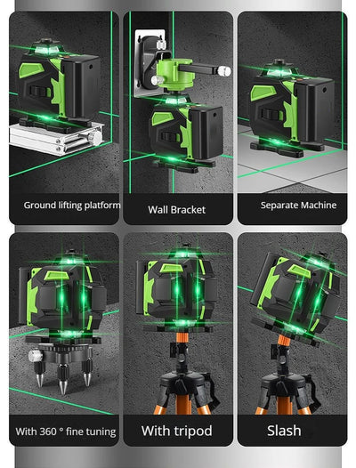 16 Lines Green Laser Level with Self-Leveling Precision - Smarsty