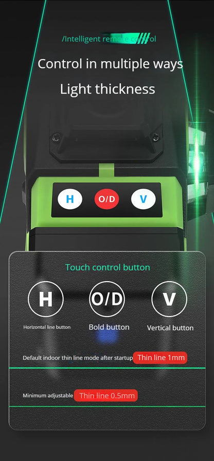 16 Lines Green Laser Level with Self-Leveling Precision - Smarsty