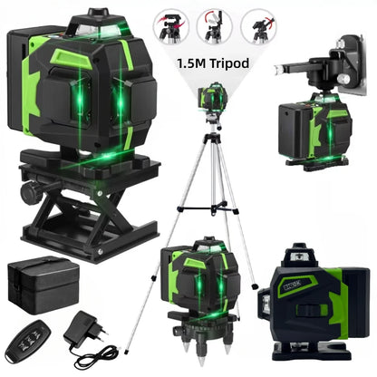 16 Lines Green Laser Level with Self-Leveling Precision - Smarsty