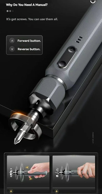 Mini Cordless Electric Screwdriver with Rechargeable Battery - Smarsty