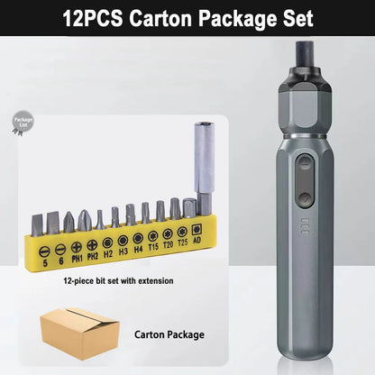 Mini Cordless Electric Screwdriver with Rechargeable Battery - Smarsty