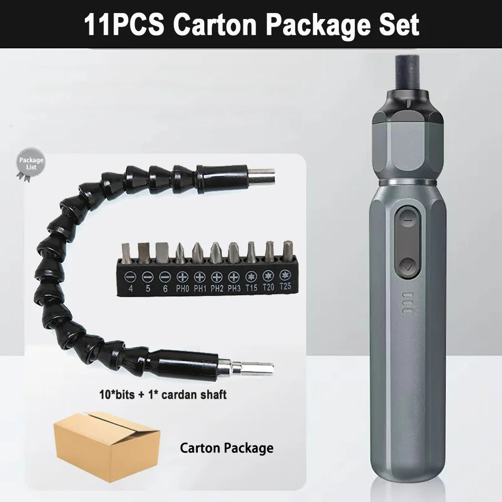 Mini Cordless Electric Screwdriver with Rechargeable Battery - Smarsty