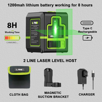 Lfine 2 Line Laser Level with Tripod for Precise Measurements - Smarsty