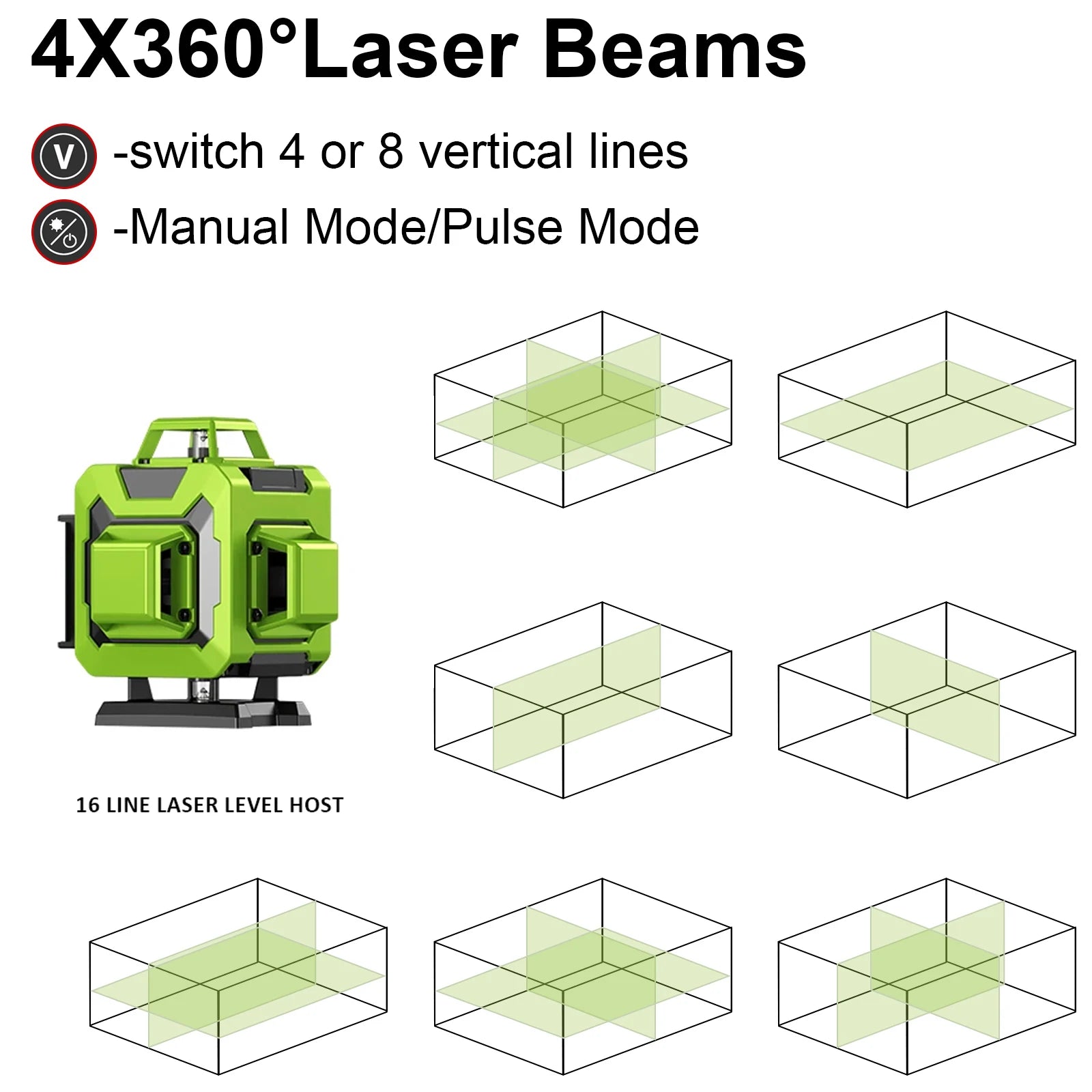 Lfine 4D Laser Level 16 Lines with Tripod 360 Degree Precision - Smarsty