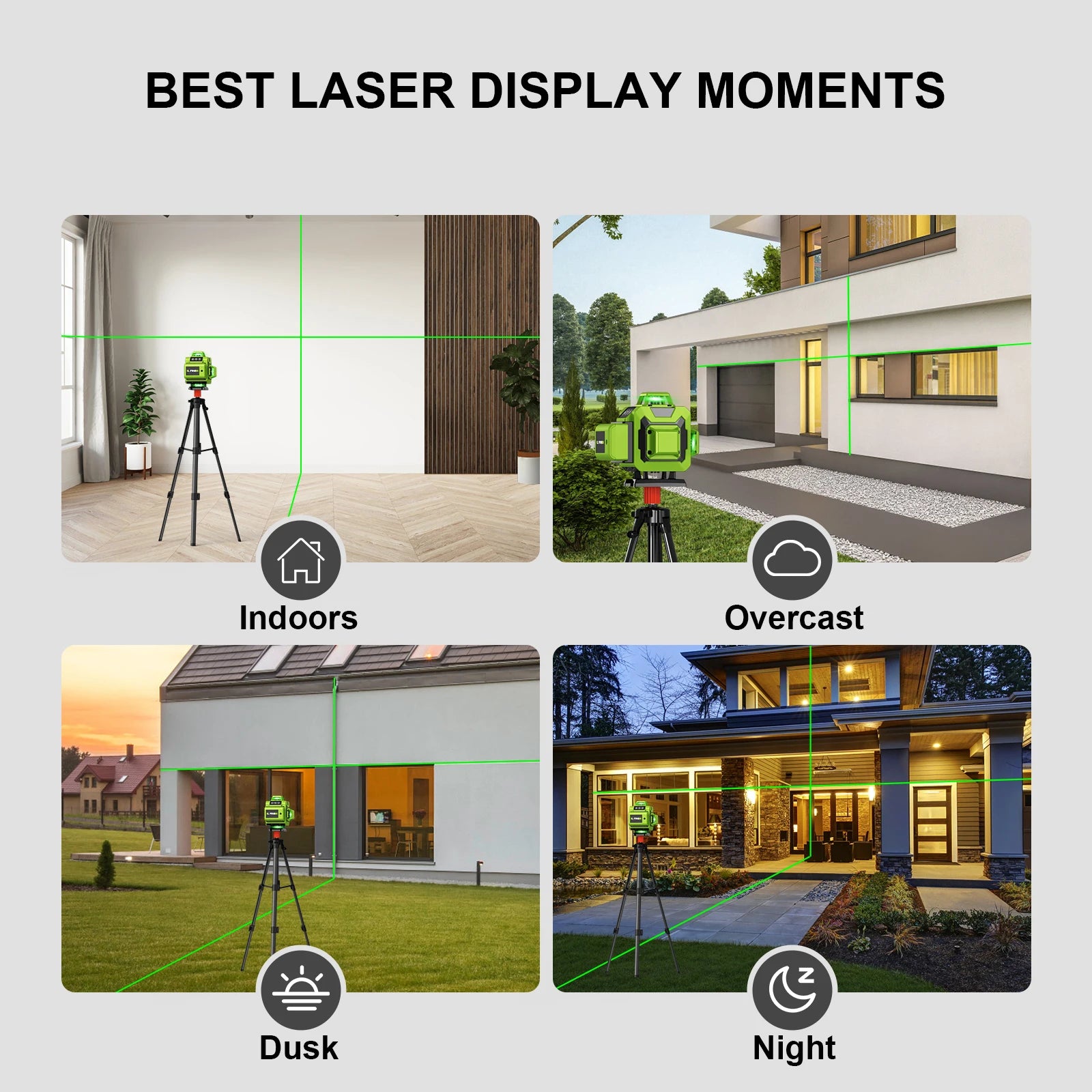 Lfine 4D Laser Level 16 Lines with Tripod 360 Degree Precision - Smarsty