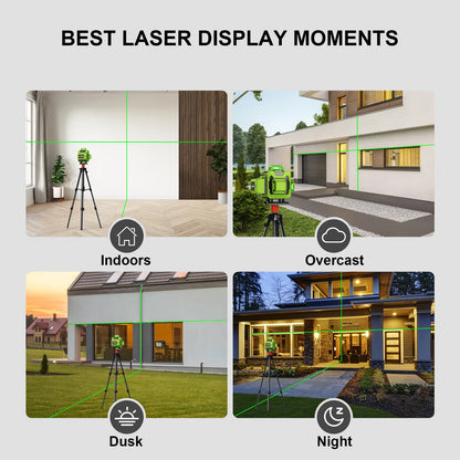 Lfine 4D Laser Level 16 Lines with Tripod 360 Degree Precision - Smarsty