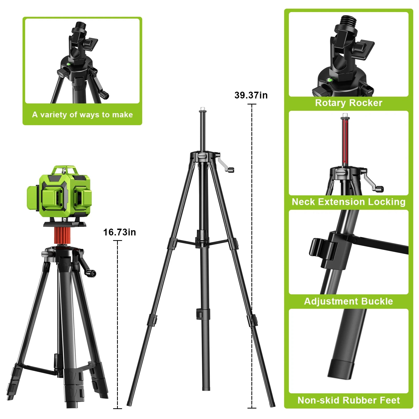 Lfine 4D Laser Level 16 Lines with Tripod 360 Degree Precision - Smarsty