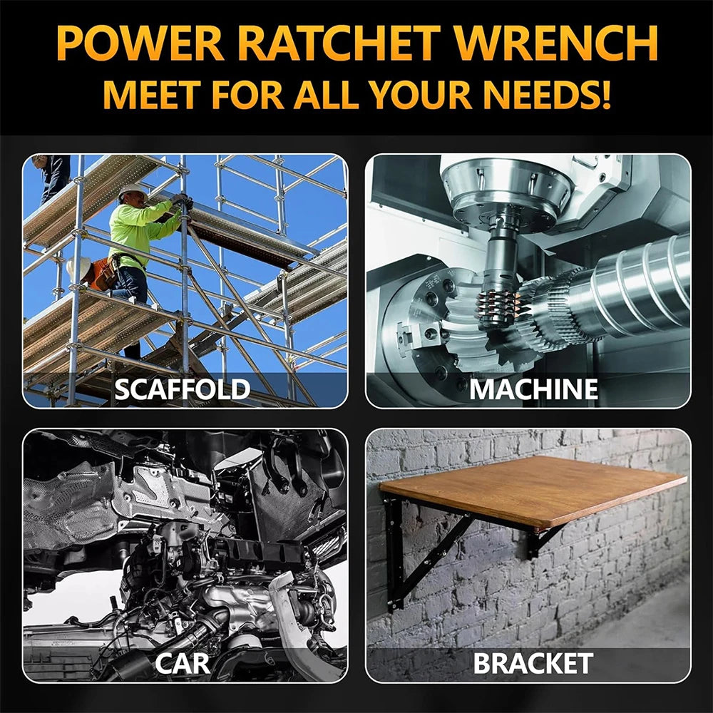 Cordless Electric Ratchet Wrench 500N.M Powerful Tool - Smarsty