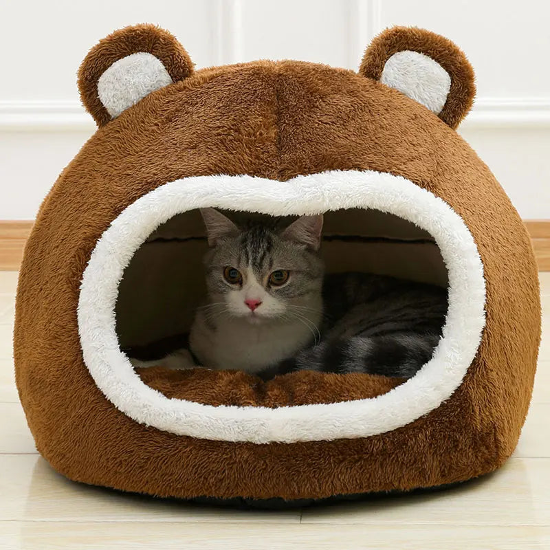 Cozy Plush Cat Bed For Warm Comfort - Smarsty