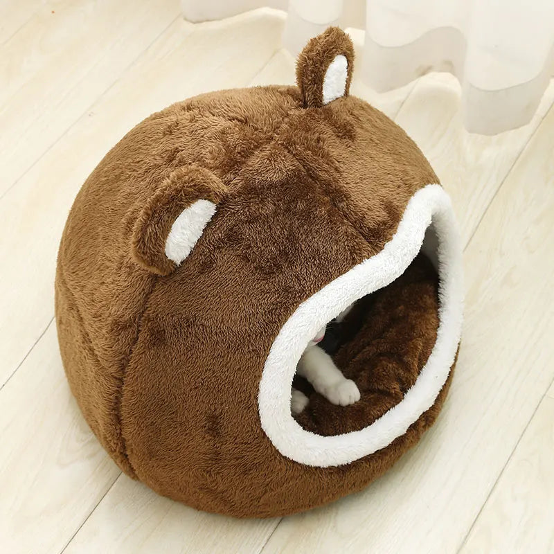 Cozy Plush Cat Bed For Warm Comfort - Smarsty