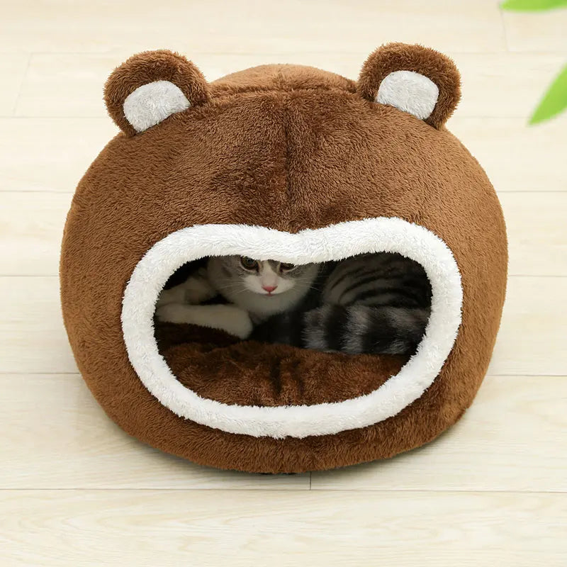 Cozy Plush Cat Bed For Warm Comfort - Smarsty