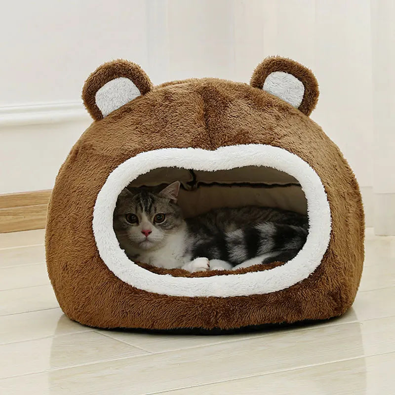 Cozy Plush Cat Bed For Warm Comfort - Smarsty