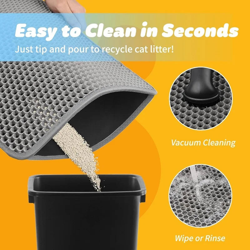 Waterproof Cat Litter Mat Non-Slip Easy Cleanup - Smarsty