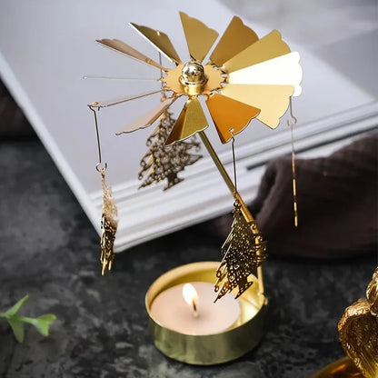Metal Rotating Candle Holder for Wedding and Party Decor - Smarsty
