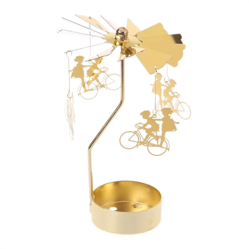 Metal Rotating Candle Holder for Wedding and Party Decor - Smarsty
