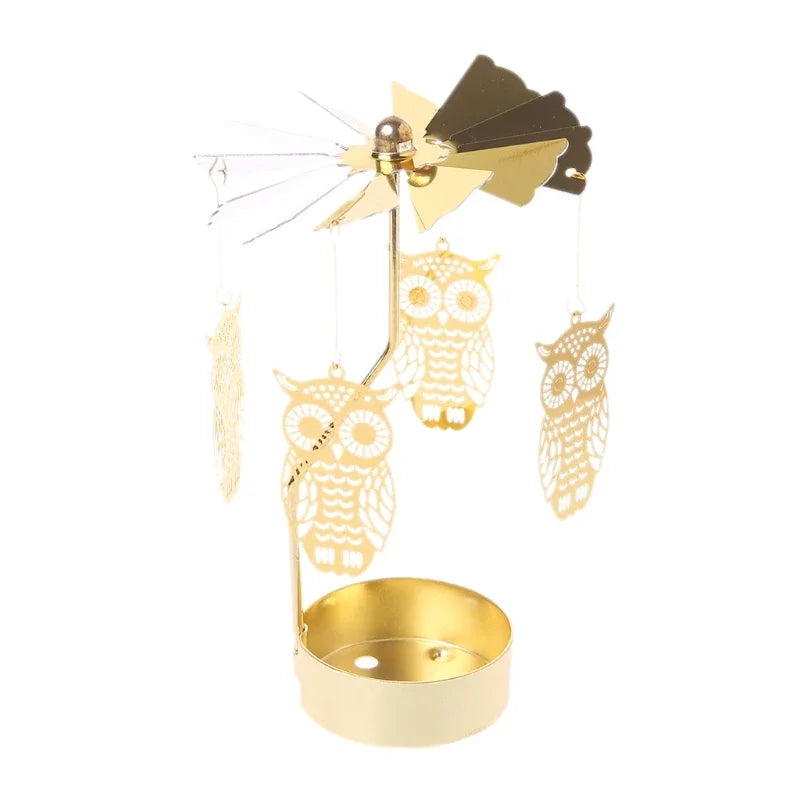 Metal Rotating Candle Holder for Wedding and Party Decor - Smarsty