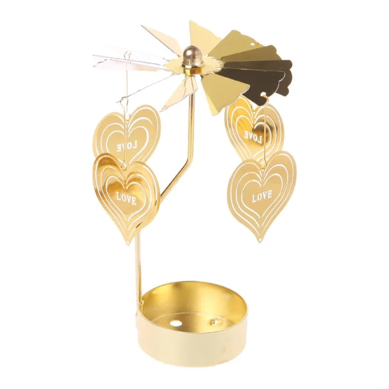 Metal Rotating Candle Holder for Wedding and Party Decor - Smarsty
