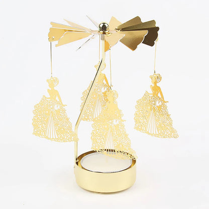 Metal Rotating Candle Holder for Wedding and Party Decor - Smarsty