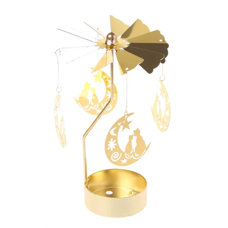 Metal Rotating Candle Holder for Wedding and Party Decor - Smarsty
