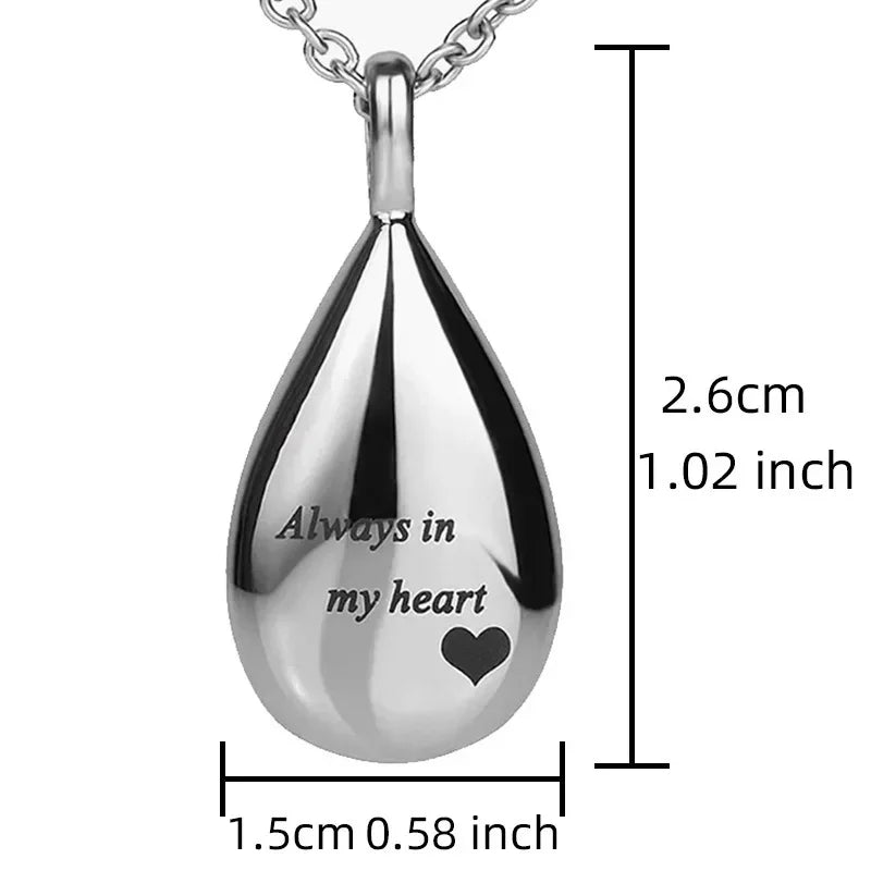 Stainless Steel Pet Urn Pendant Necklace Keepsake - Smarsty