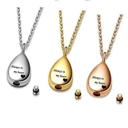 Stainless Steel Pet Urn Pendant Necklace Keepsake - Smarsty