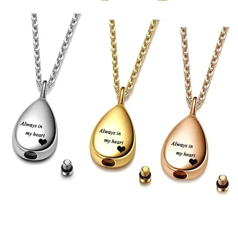 Stainless Steel Pet Urn Pendant Necklace Keepsake - Smarsty