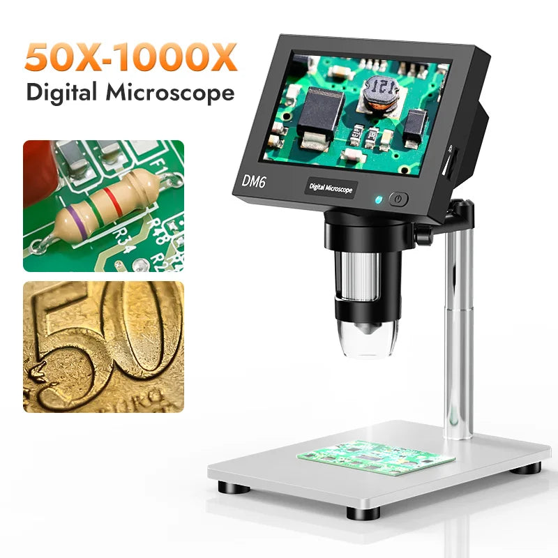 4.3 Inch LCD Digital Microscope with 1000X Magnification - Smarsty