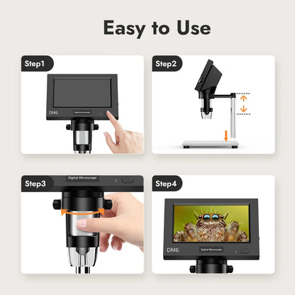 4.3 Inch LCD Digital Microscope with 1000X Magnification - Smarsty