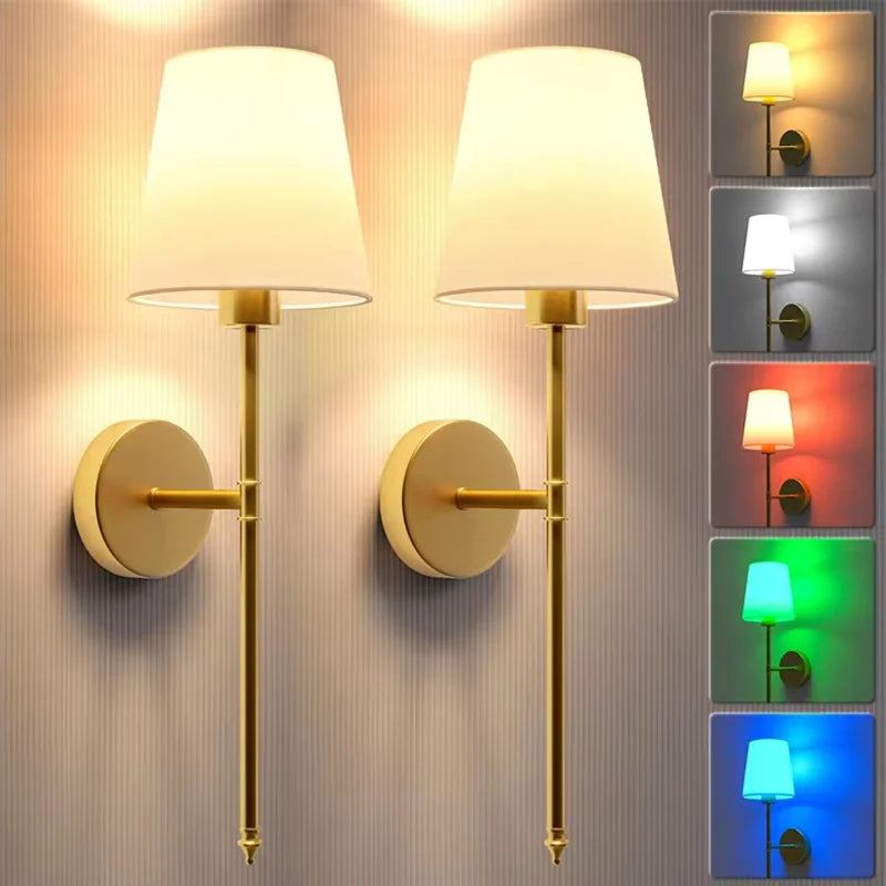 Rechargeable Wireless Dimmable Wall Lamp with Remote Control - Smarsty