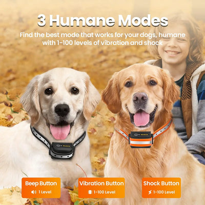 ROJECO 1000 Meter Electric Dog Training Collar Rechargeable Control - Smarsty