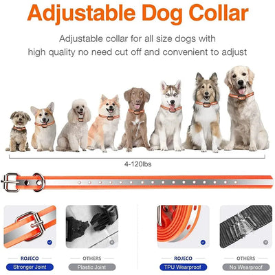 ROJECO 1000 Meter Electric Dog Training Collar Rechargeable Control - Smarsty
