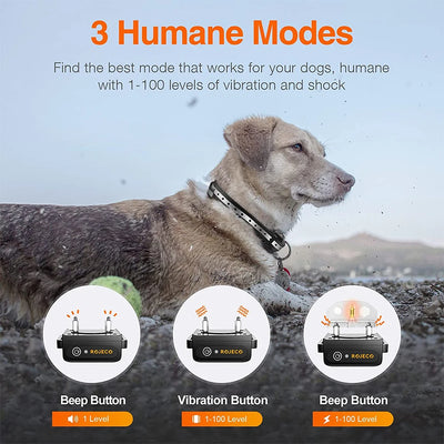 ROJECO 1000 Meter Electric Dog Training Collar Rechargeable Control - Smarsty