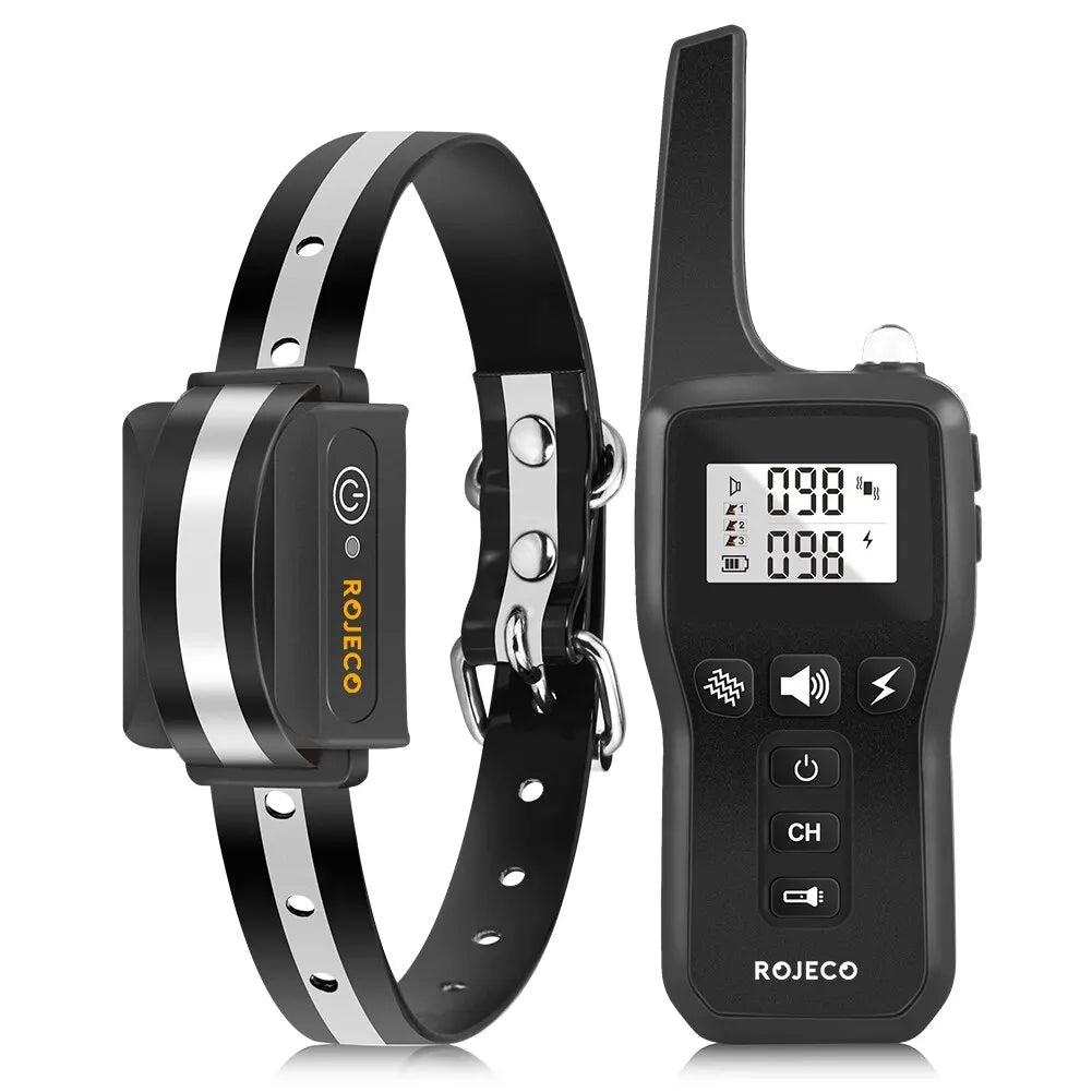 ROJECO 1000 Meter Electric Dog Training Collar Rechargeable Control - Smarsty