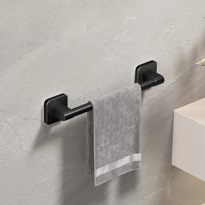 Self-Adhesive White Towel Holder Easy Install Bathroom Rack - Smarsty