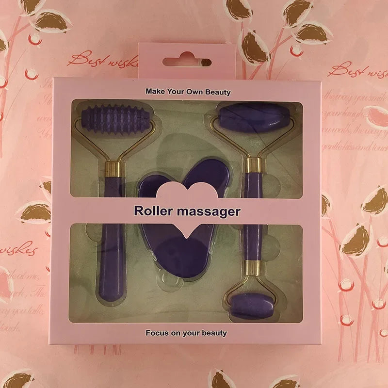 3pcs Resin Roller Massager Set for Face and Body Care - Smarsty