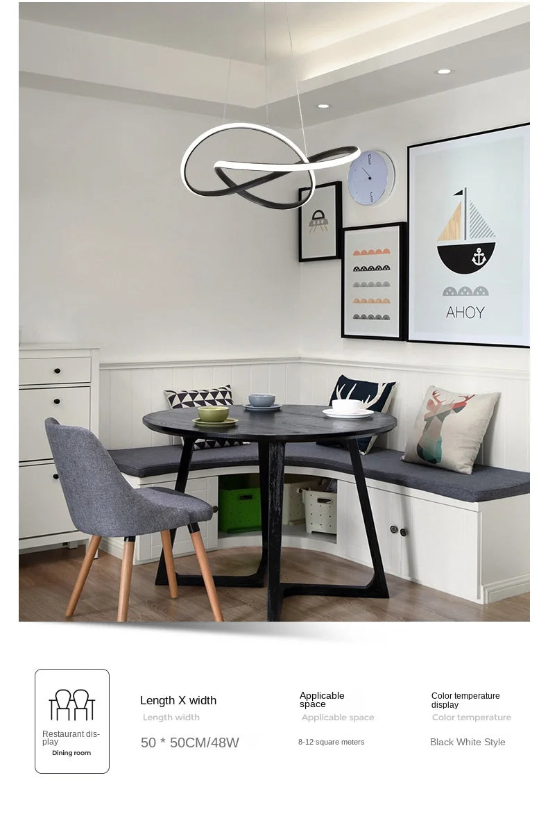 Nordic Modern Clover Pendant Lamp for Dining Room - Smarsty